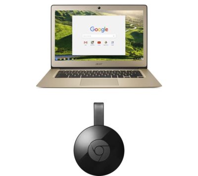 ACER CB3-431 14 Full HD Chromebook & Chromecast Bundle - Gold ACER CB3-431 14 Full HD Chromebook & Chromecast Bundle - Gold